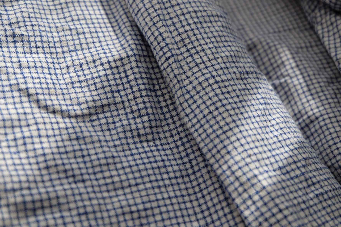 Southern Tǔbù: 'Windmill Check' in Blue & White - Pre - Washed - BUBBO