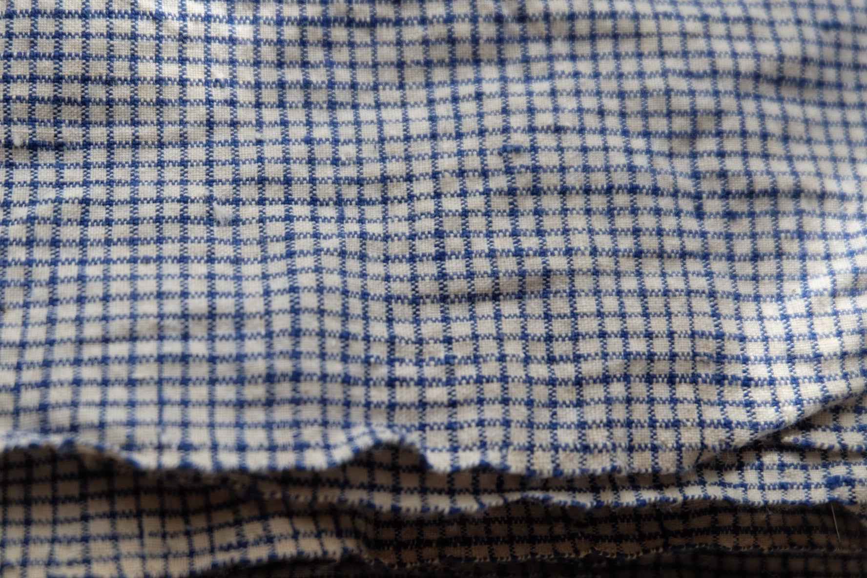 Southern Tǔbù: 'Windmill Check' in Blue & White - Pre - Washed - BUBBO