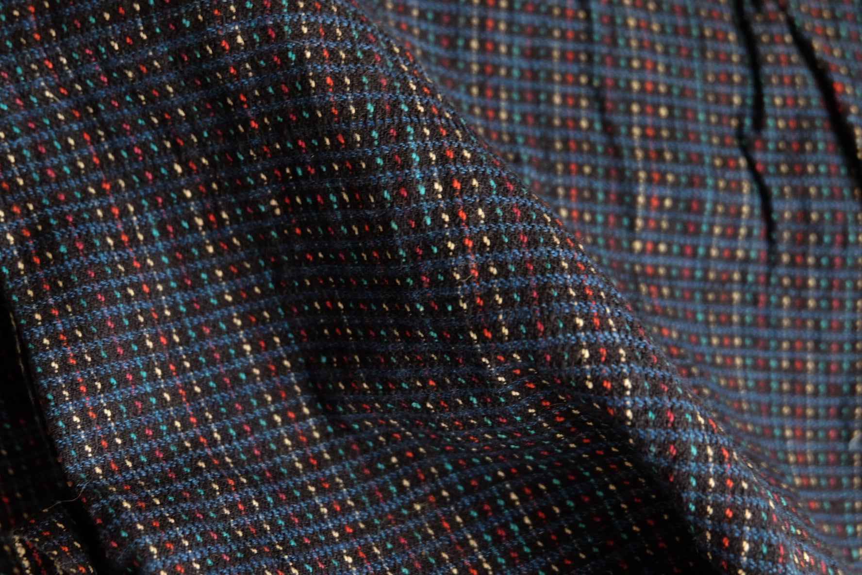 Starlight Tǔbù: Midnight Blue with Embroidered Stars - 32cm Width | Pre - Washed & Ready - BUBBO