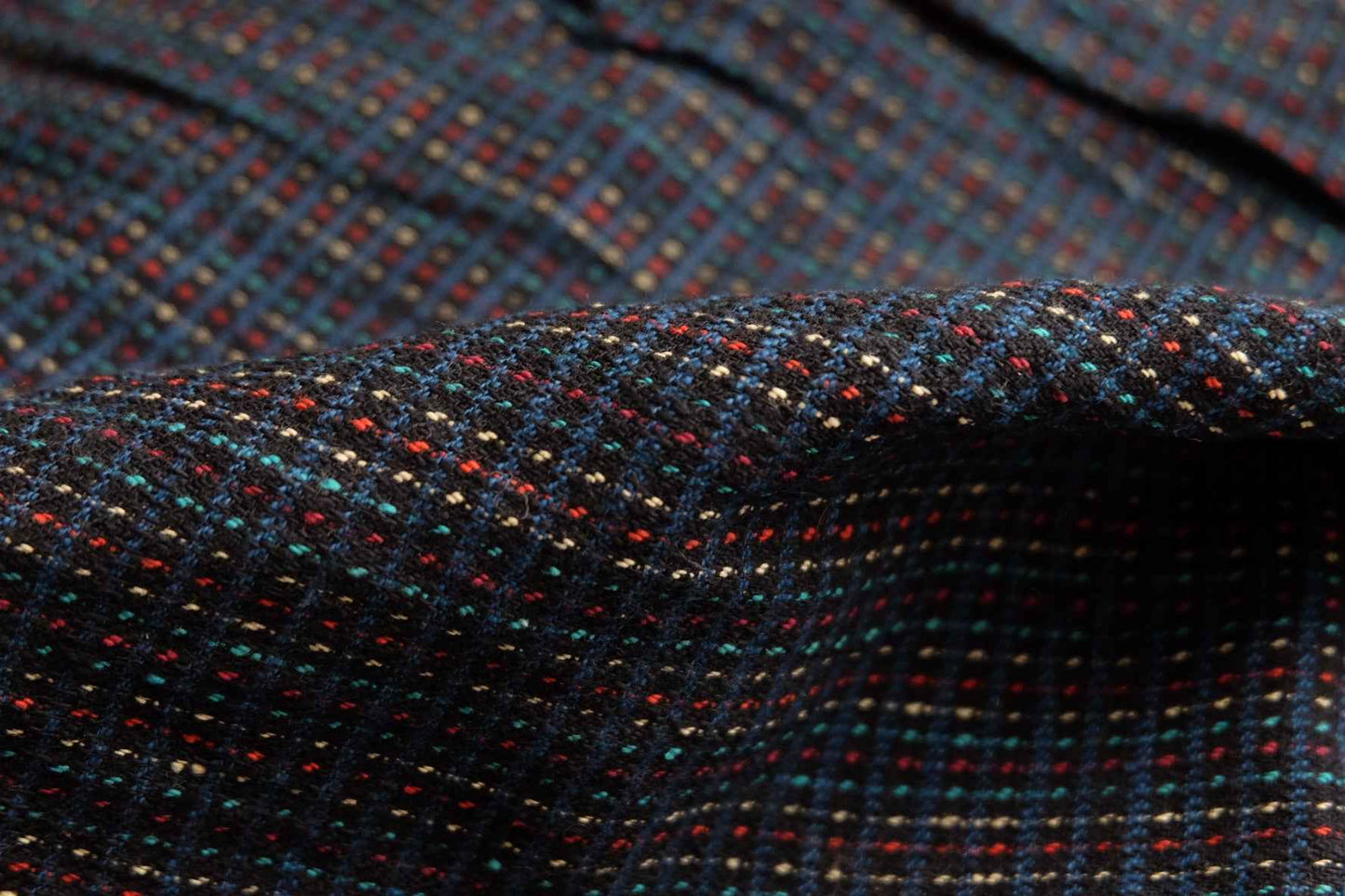 Starlight Tǔbù: Midnight Blue with Embroidered Stars - 32cm Width | Pre - Washed & Ready - BUBBO