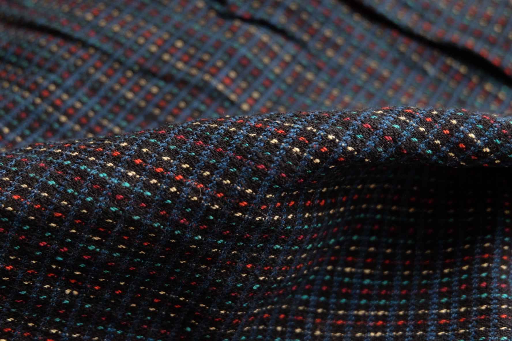 Starlight Tǔbù: Midnight Blue with Embroidered Stars - 32cm Width | Pre - Washed & Ready - BUBBO