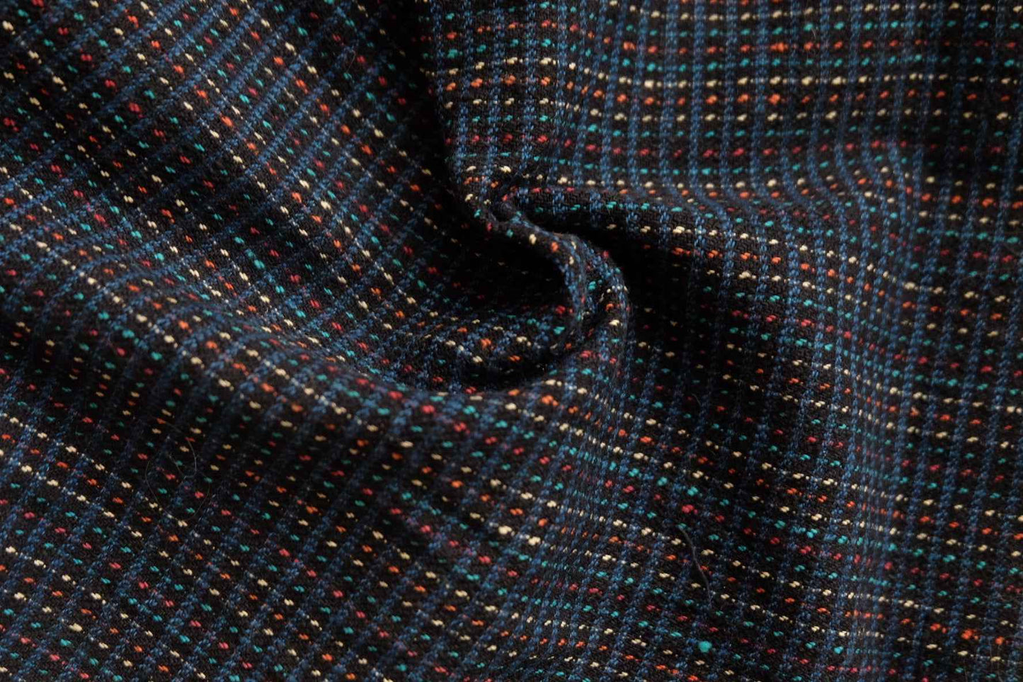 Starlight Tǔbù: Midnight Blue with Embroidered Stars - 32cm Width | Pre - Washed & Ready - BUBBO