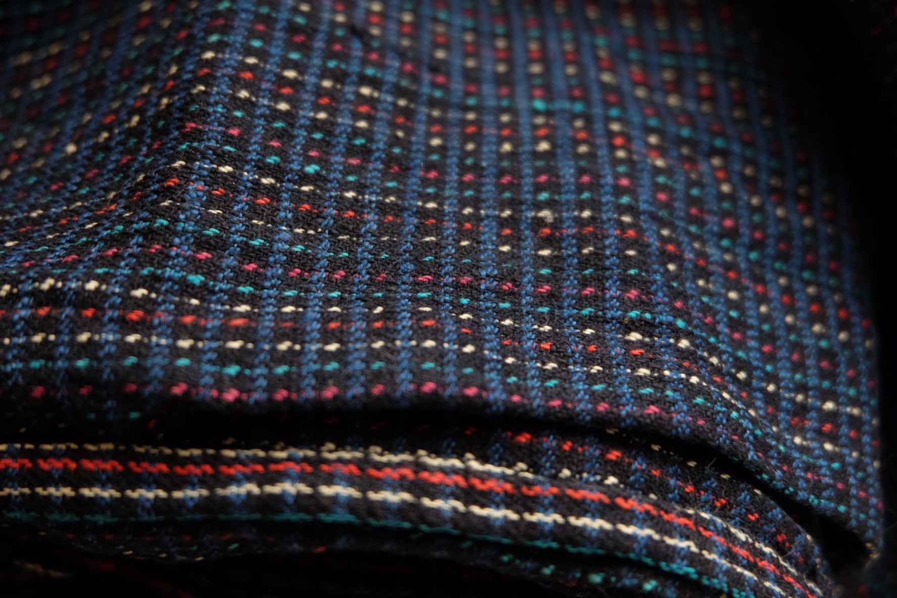 Starlight Tǔbù: Midnight Blue with Embroidered Stars - 32cm Width | Pre - Washed & Ready - BUBBO