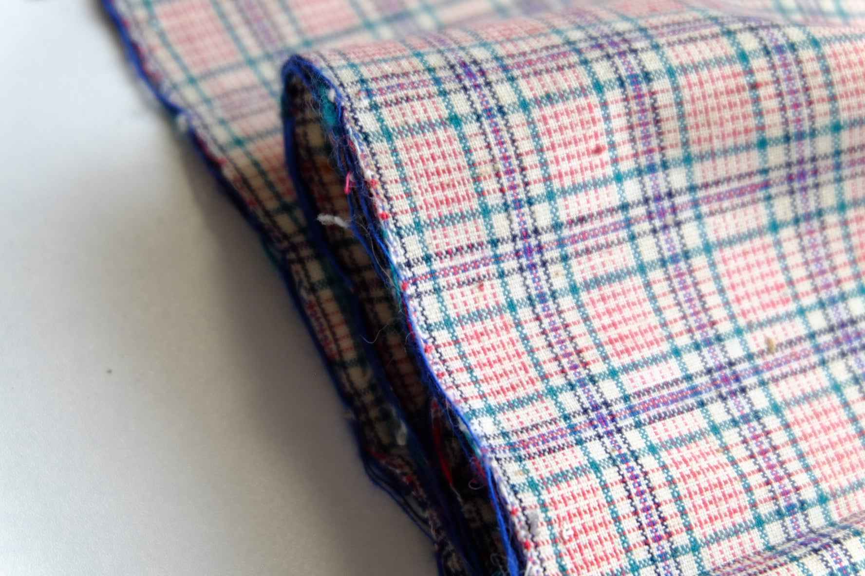 Taicang Rose Check Tǔbù - Brushed Texture | 35.5cm Width - BUBBO