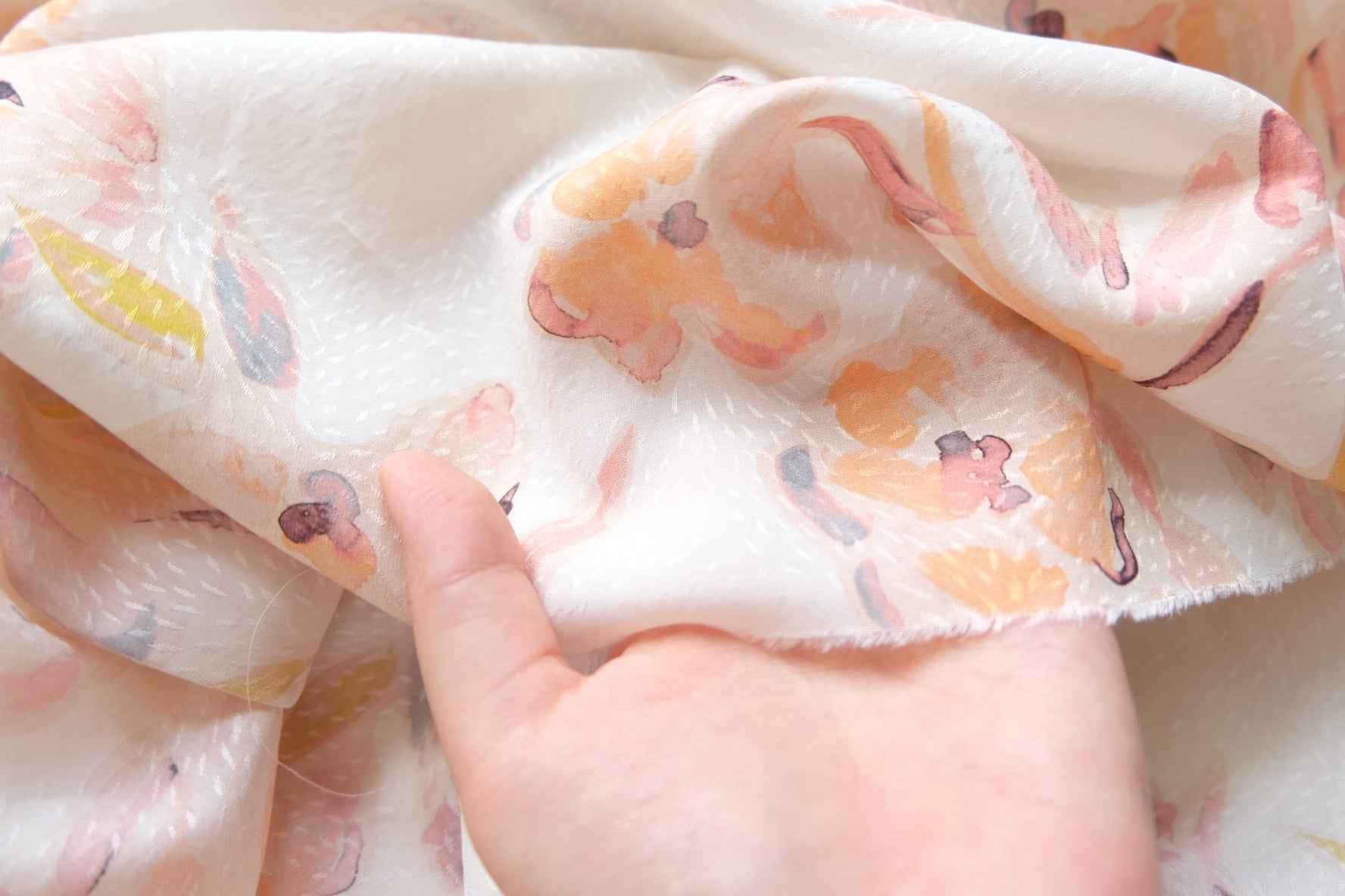 Textured Floral Rayon Fabric — 2.2 yd / 3.3 yd