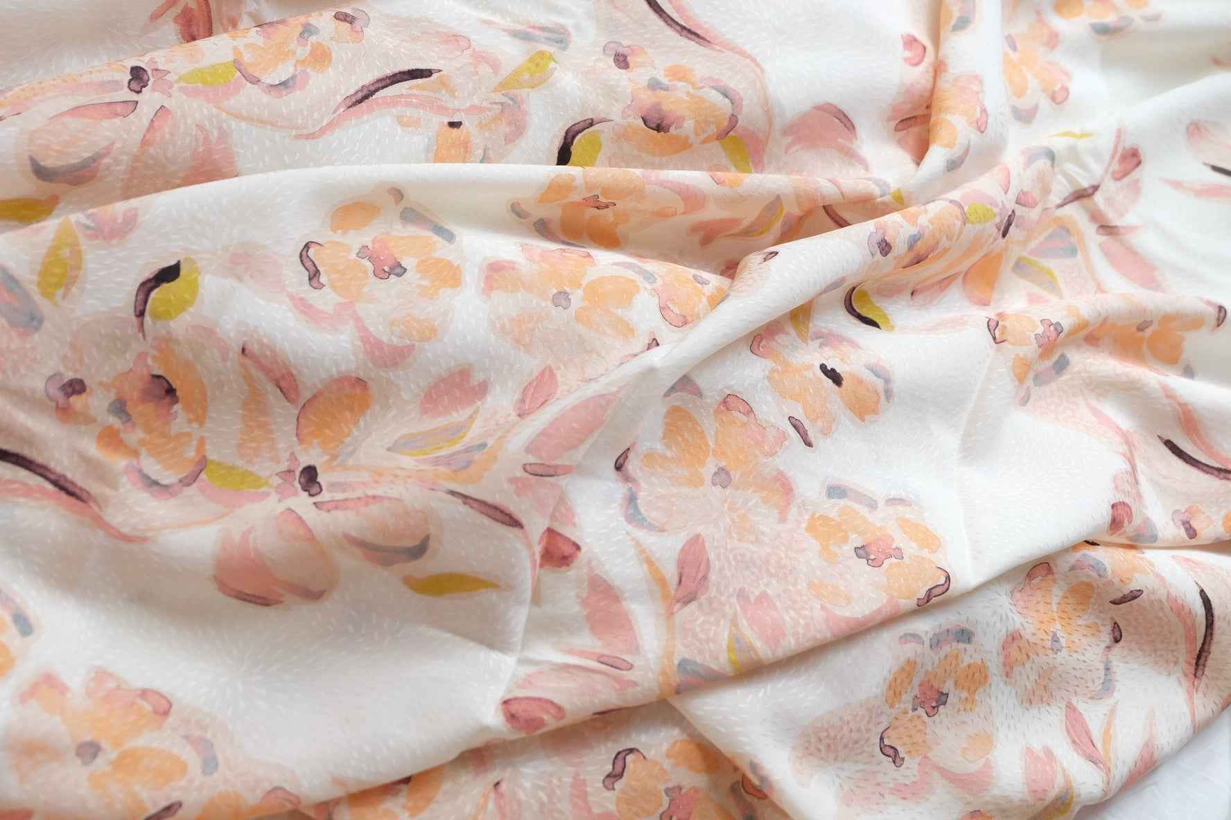 Textured Floral Rayon Fabric — 2.2 yd / 3.3 yd