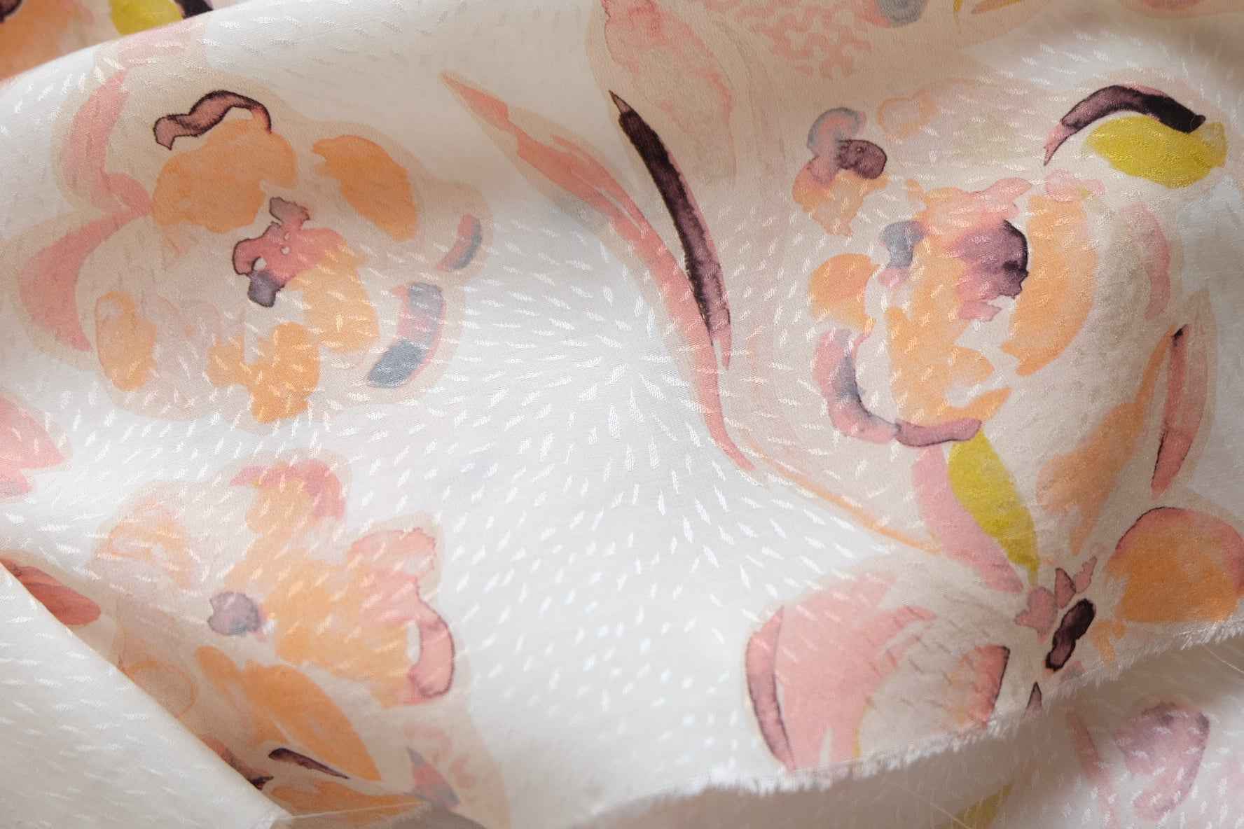 Textured Floral Rayon Fabric — 2.2 yd / 3.3 yd
