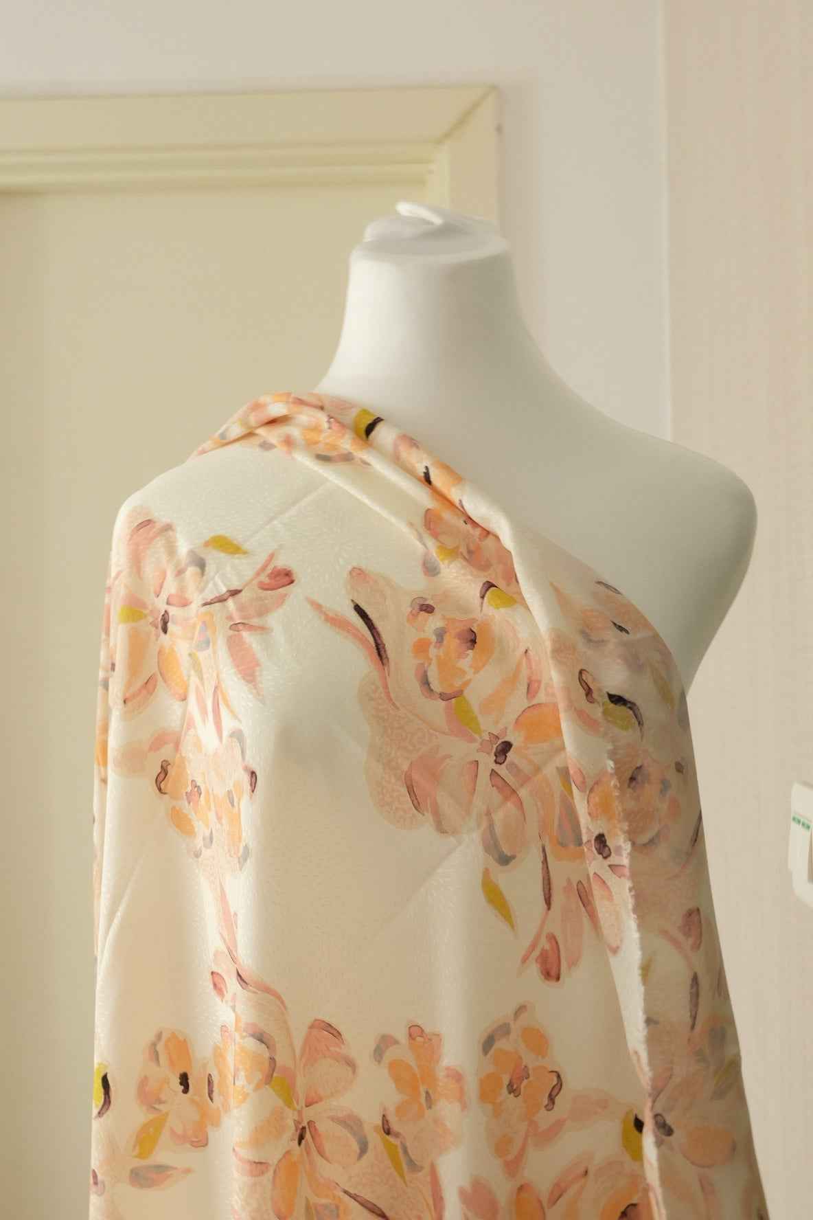Textured Floral Rayon Fabric — 2.2 yd / 3.3 yd
