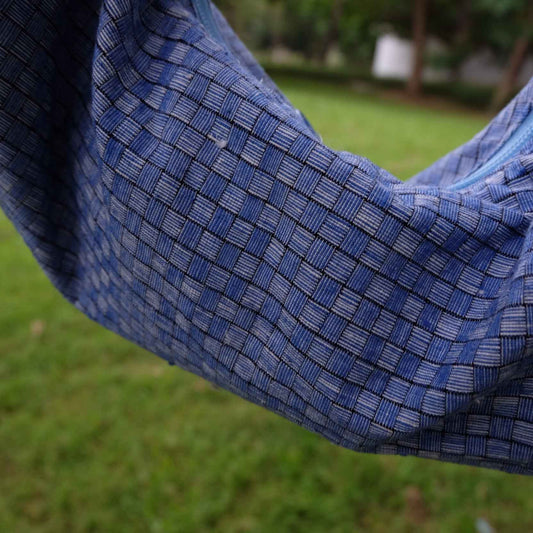 The Blue Reed Underarm Bag - Heritage Pattern, Modern Silhouette - BUBBO