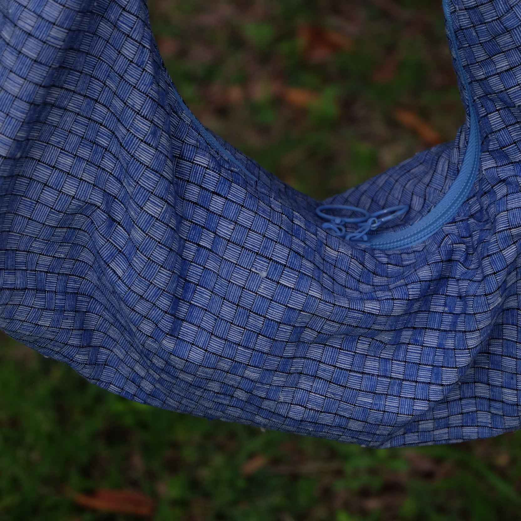 The Blue Reed Underarm Bag - Heritage Pattern, Modern Silhouette - BUBBO