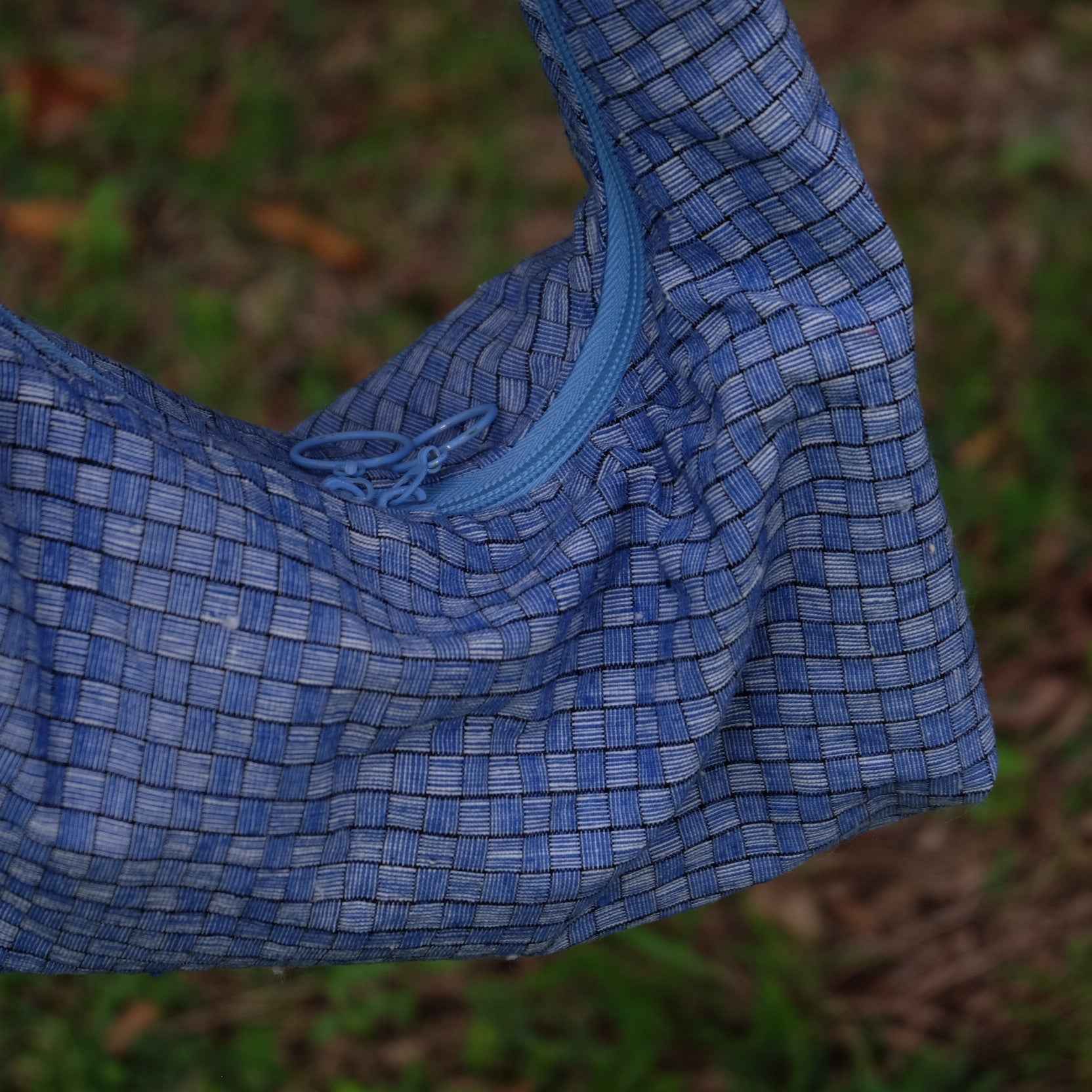 The Blue Reed Underarm Bag - Heritage Pattern, Modern Silhouette - BUBBO