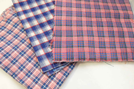 The Classic Pairing Set - Red & Blue Checked Heritage Cloth - BUBBO