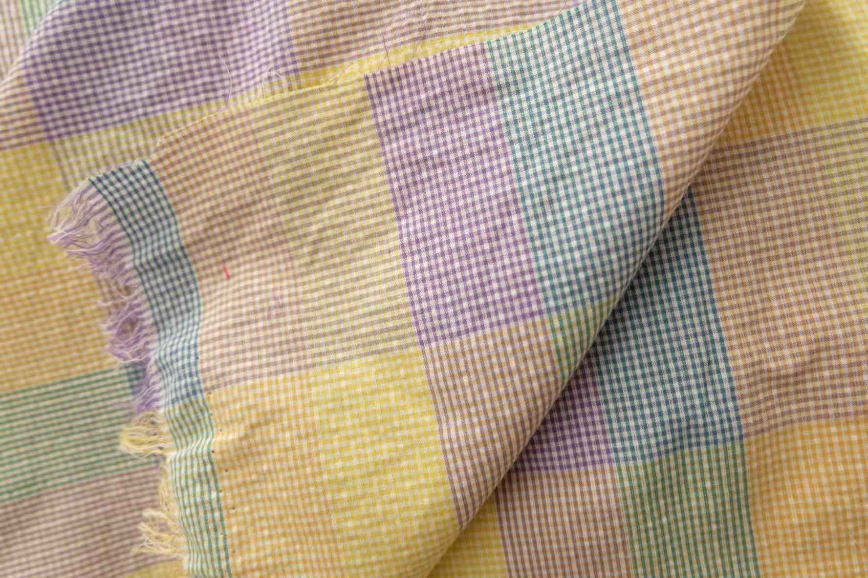 "The First Light" - Cooling, Textured Grid in Pastel Hues (Sold by the Yard) - BUBBO