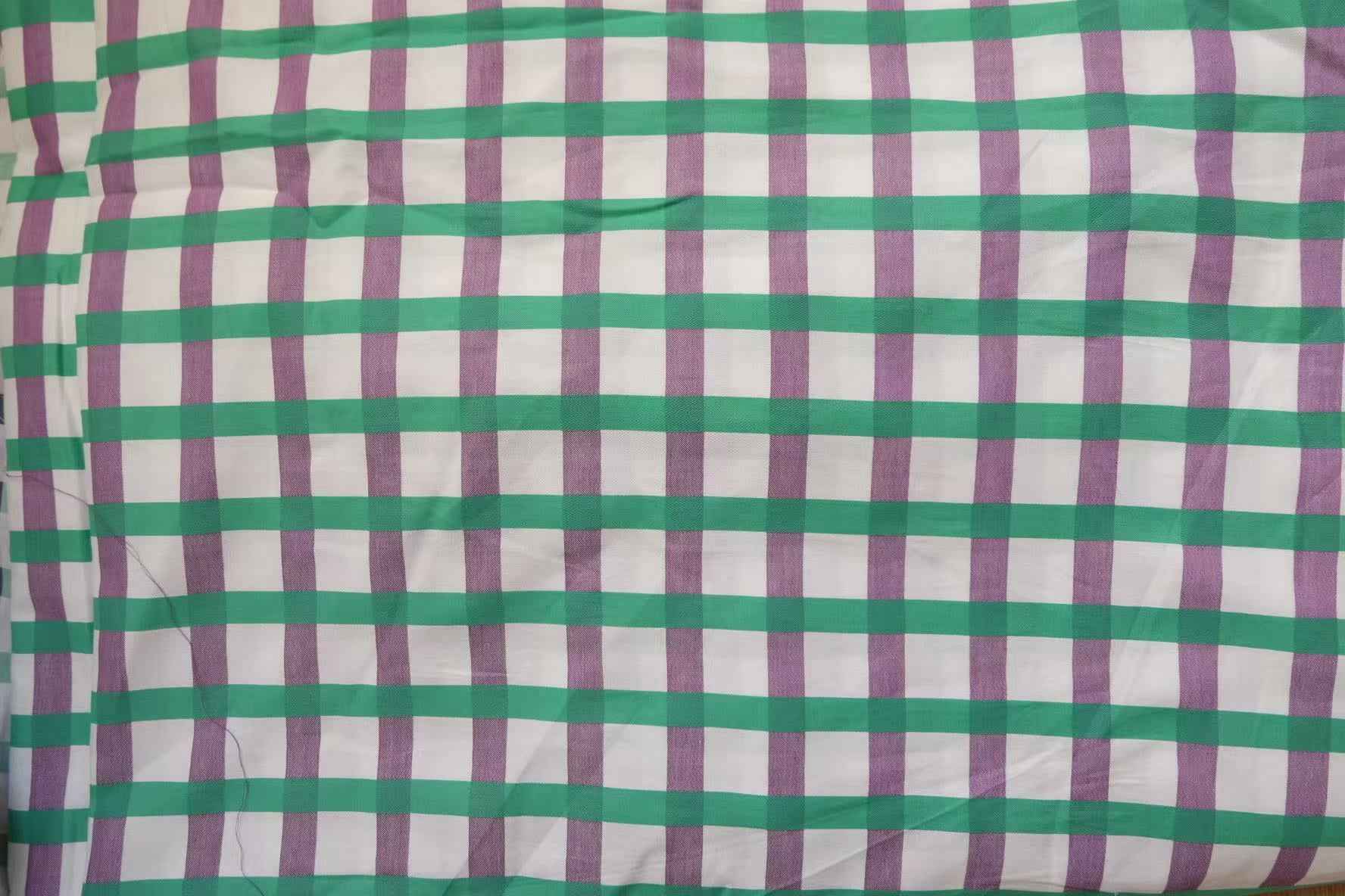 "The Iris Garden" - Yarn - Dyed Sateen Windowpane Grid (Sold by the Yard) - BUBBO