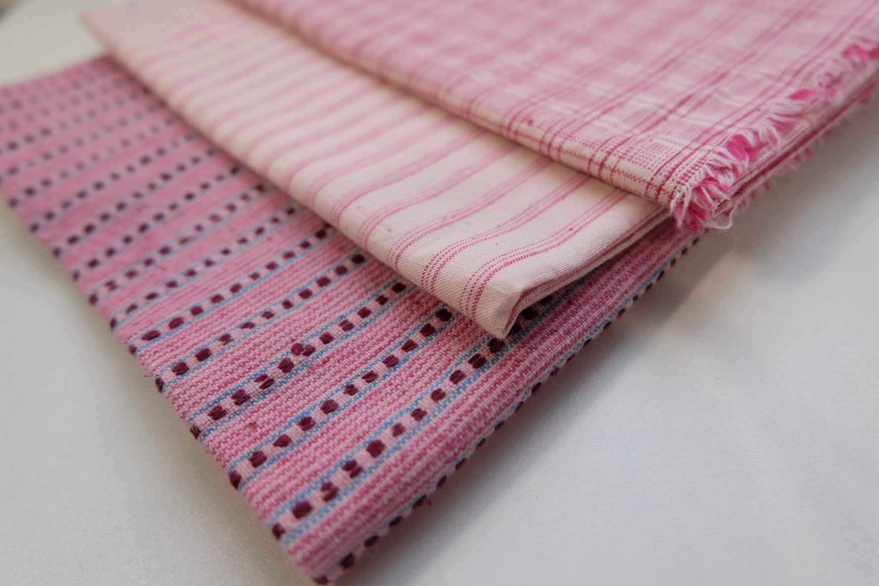 The Pink Heirloom Trio Set - Featuring a Hand - Picked Jacquard - BUBBO