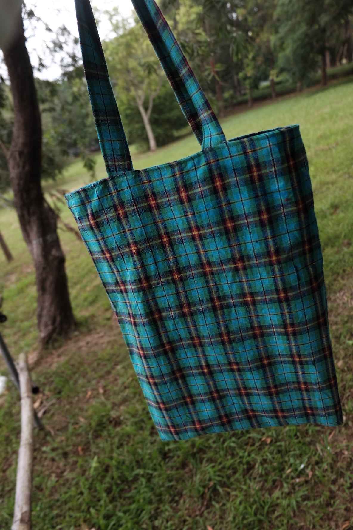 The Teal & Crimson Tote - A Final Archive Piece - BUBBO