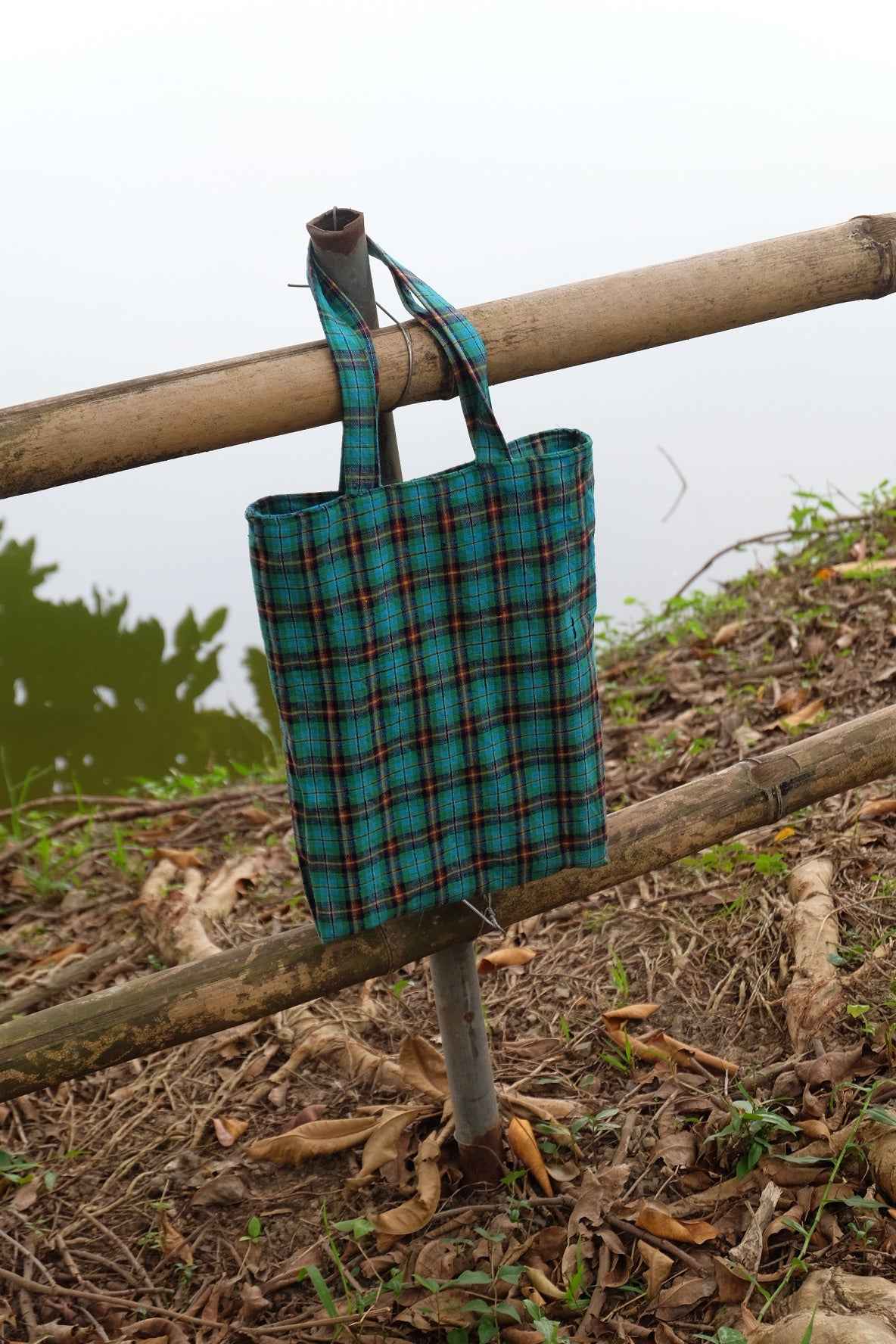 The Teal & Crimson Tote - A Final Archive Piece - BUBBO