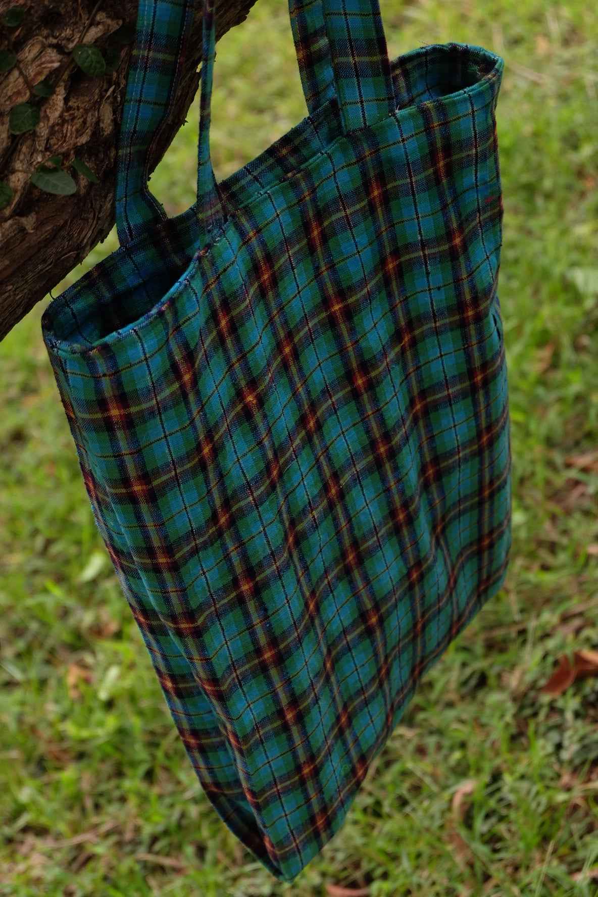 The Teal & Crimson Tote - A Final Archive Piece - BUBBO