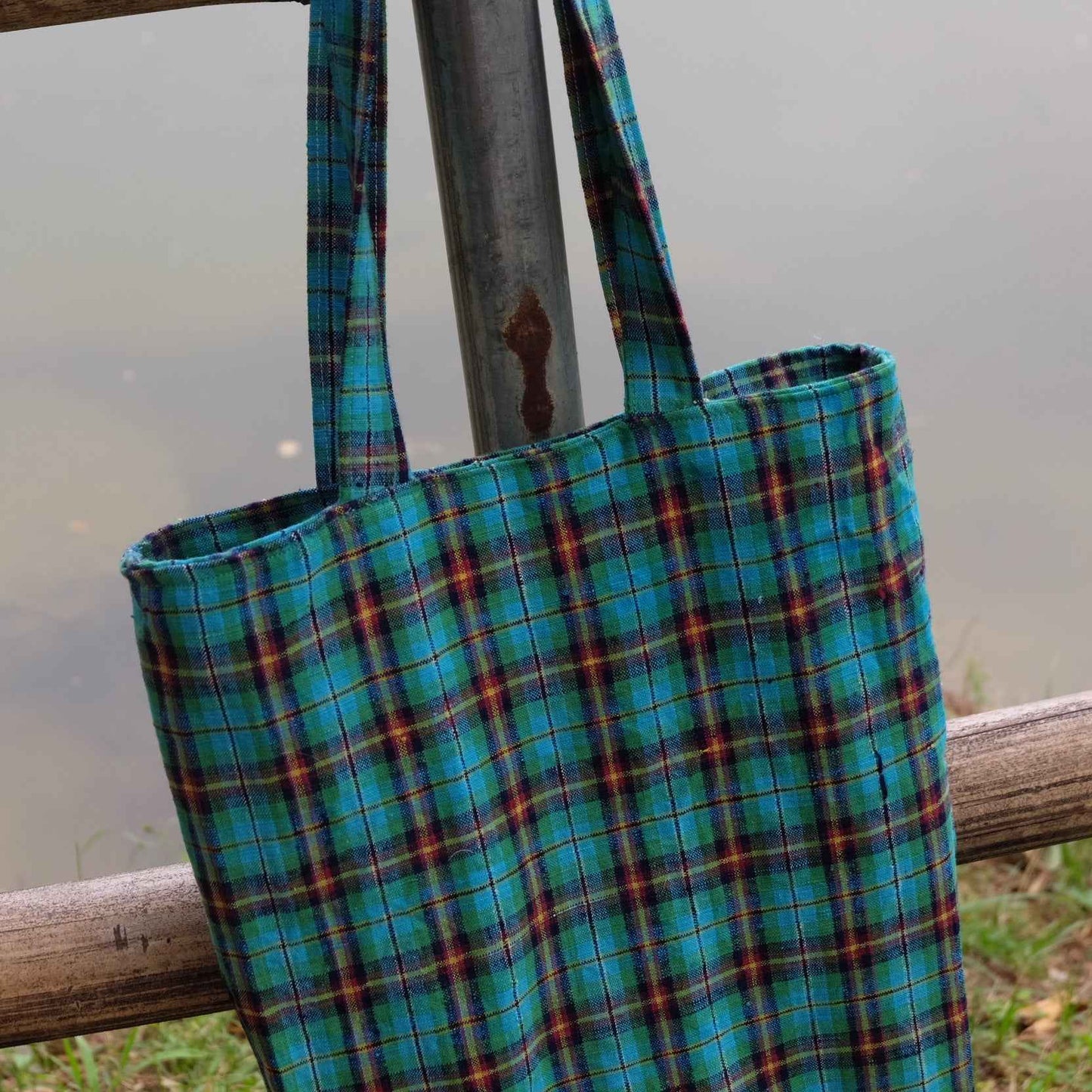 The Teal & Crimson Tote - A Final Archive Piece - BUBBO