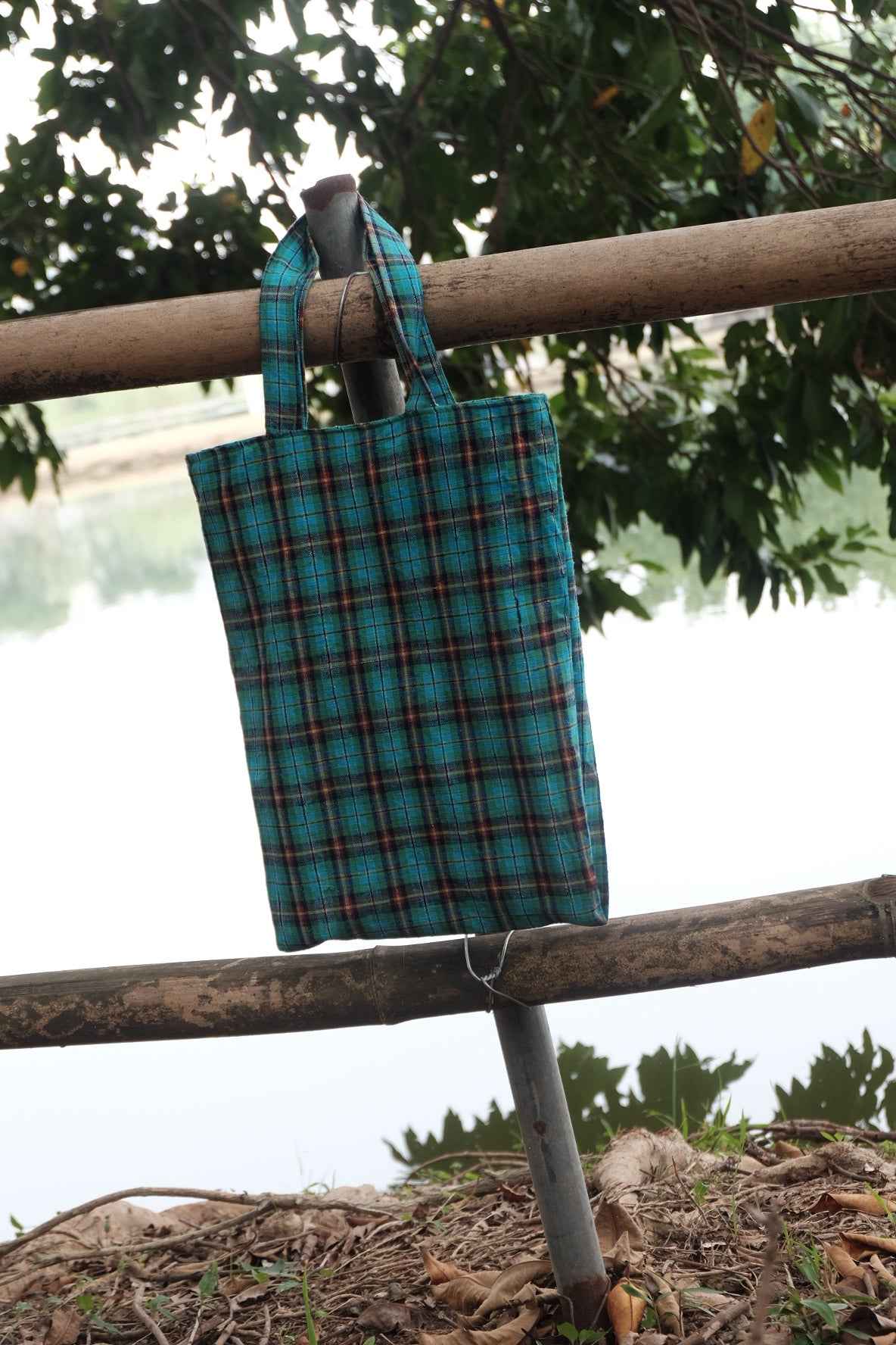 The Teal & Crimson Tote - A Final Archive Piece - BUBBO