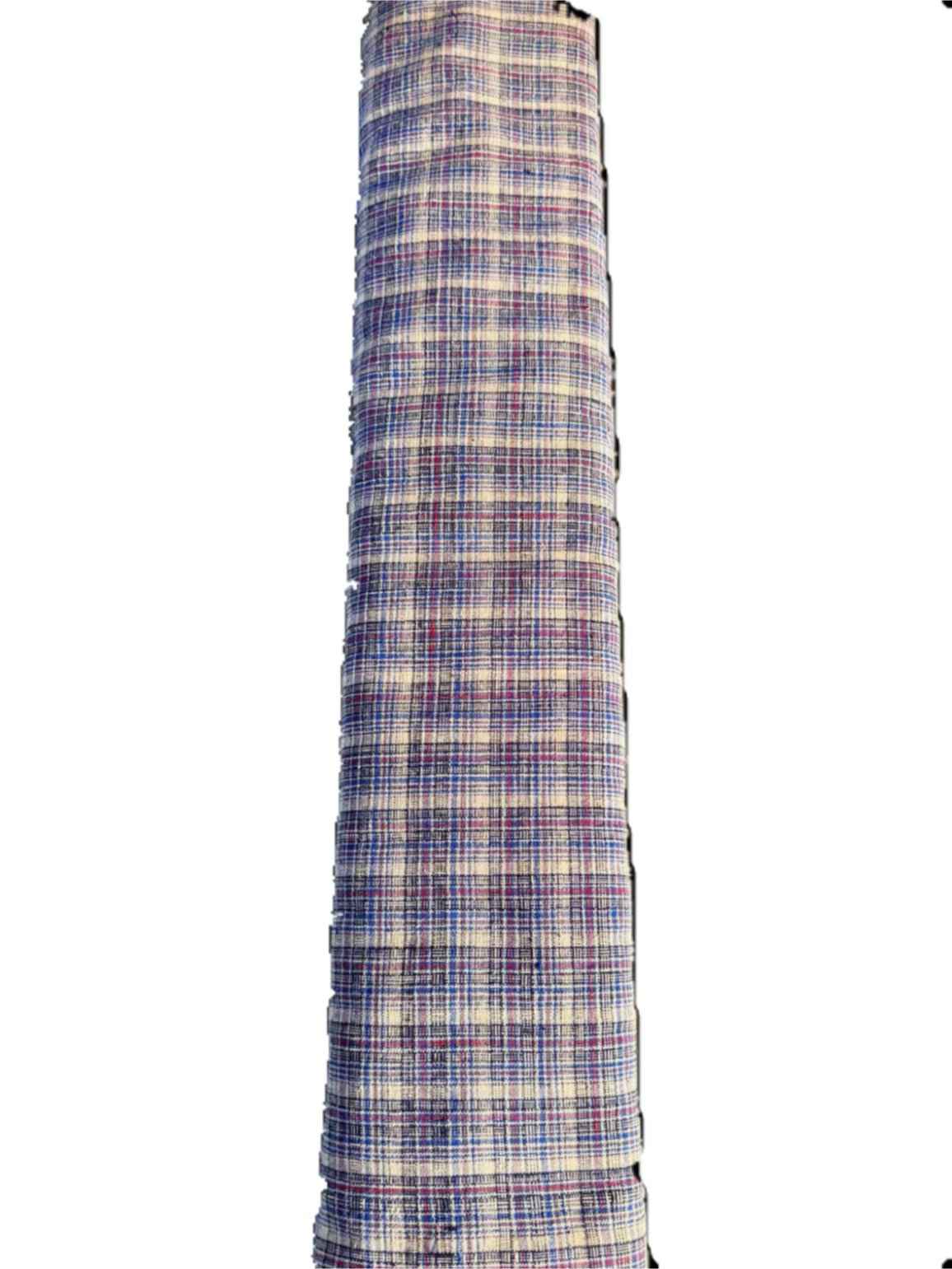 Uncut Southern Bolt of Handwoven Checkered Cotton Roll- 25" x 7 Yds - Garment Maker's Dream