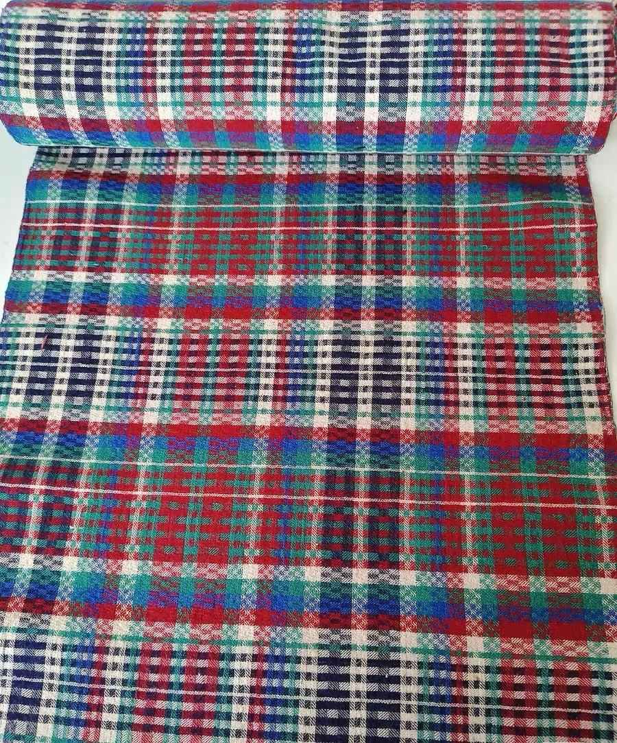 Vintage 'Eight-Harness Joy' Woven Tǔbù - 1950s-60s Heirloom Textile