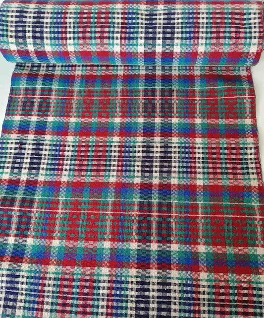 Vintage 'Eight-Harness Joy' Woven Tǔbù - 1950s-60s Heirloom Textile