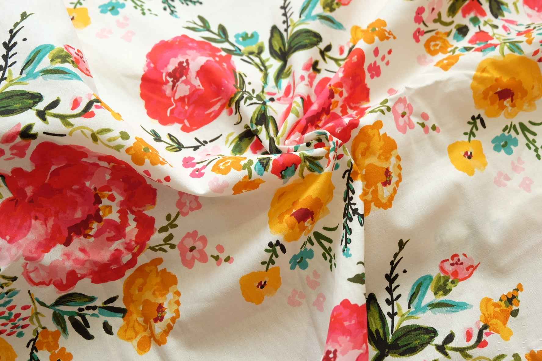 Vintage Floral Cotton Poplin Deadstock – Dress Weight – 2.45 Yards
