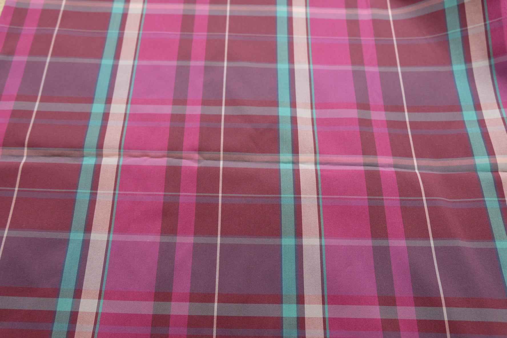 Vintage - Inspired Korean TR Plaid – Structured Fabric - 2 yds - BUBBO