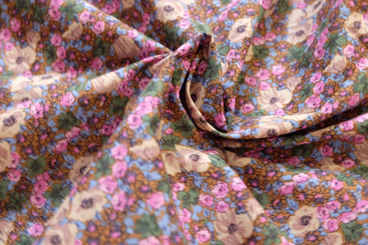 Vintage Micro Floral Cotton – Dense Garden Print | 3.28 yds Cut
