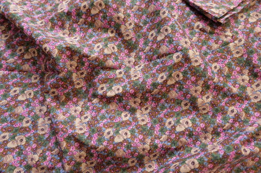 Vintage Micro Floral Cotton – Dense Garden Print | 3.28 yds Cut