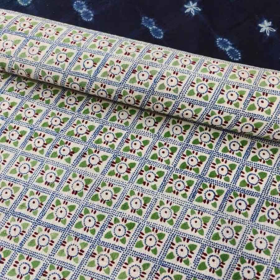 Vintage 'Mid-Century Motifs' Print - 46cm Wide Retro Textile