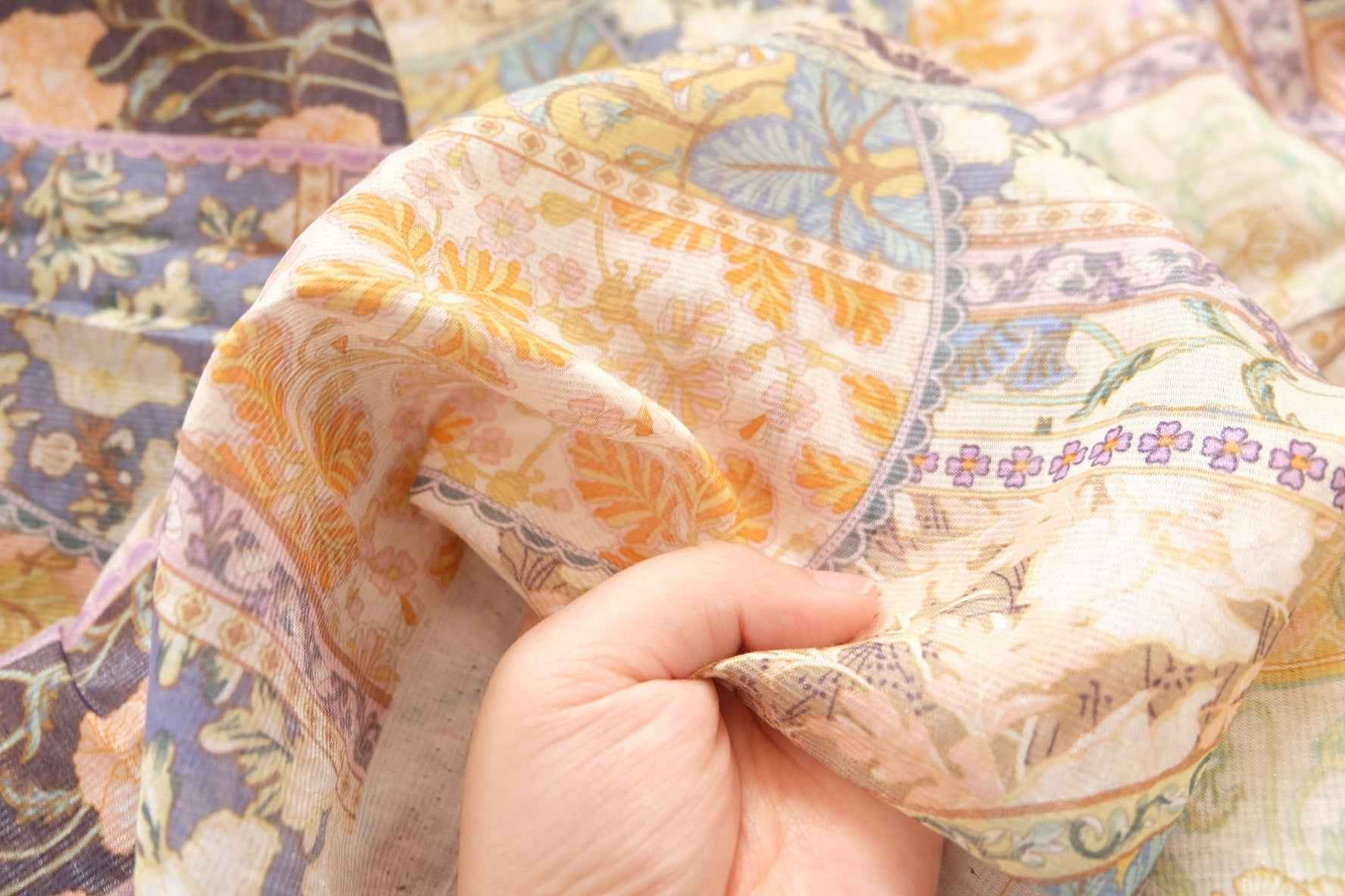 Vintage Patchwork Shimmer Dress Fabric – Tencel Blend (3 Yards)