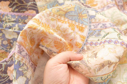 Vintage Patchwork Shimmer Dress Fabric – Tencel Blend (3 Yards)