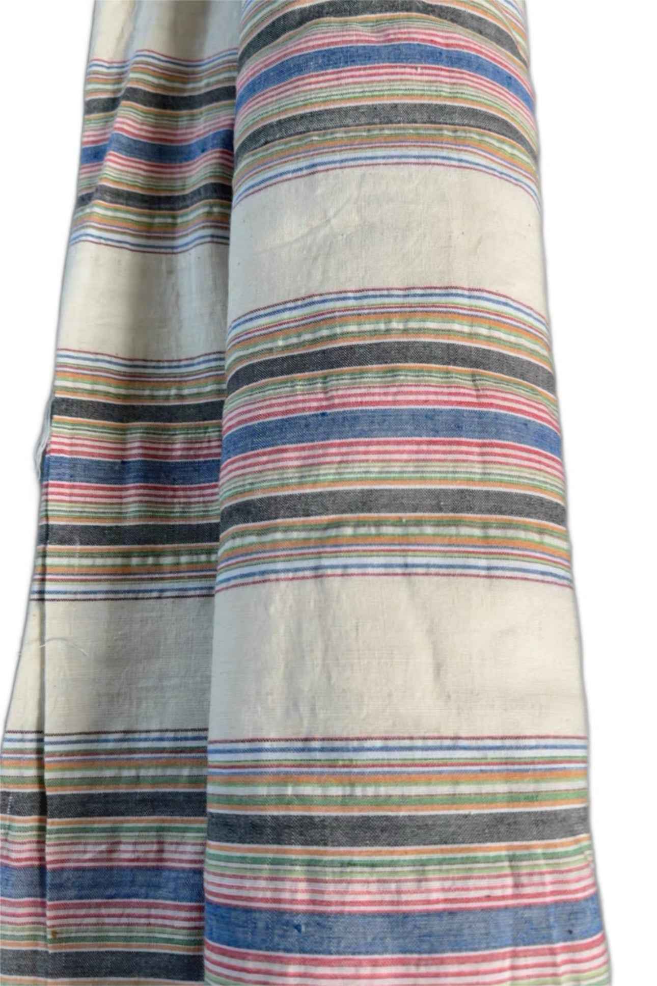 Vintage Shanghai 'Rainbow Stripe' Sheet Southern Fabric - 8-Meter Heritage Textile Roll