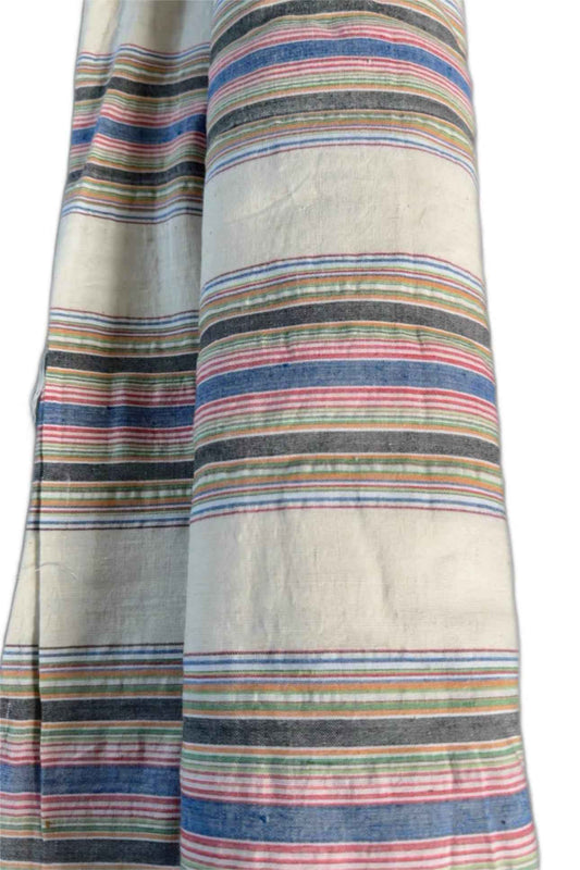 Vintage Shanghai 'Rainbow Stripe' Sheet Southern Fabric - 8-Meter Heritage Textile Roll