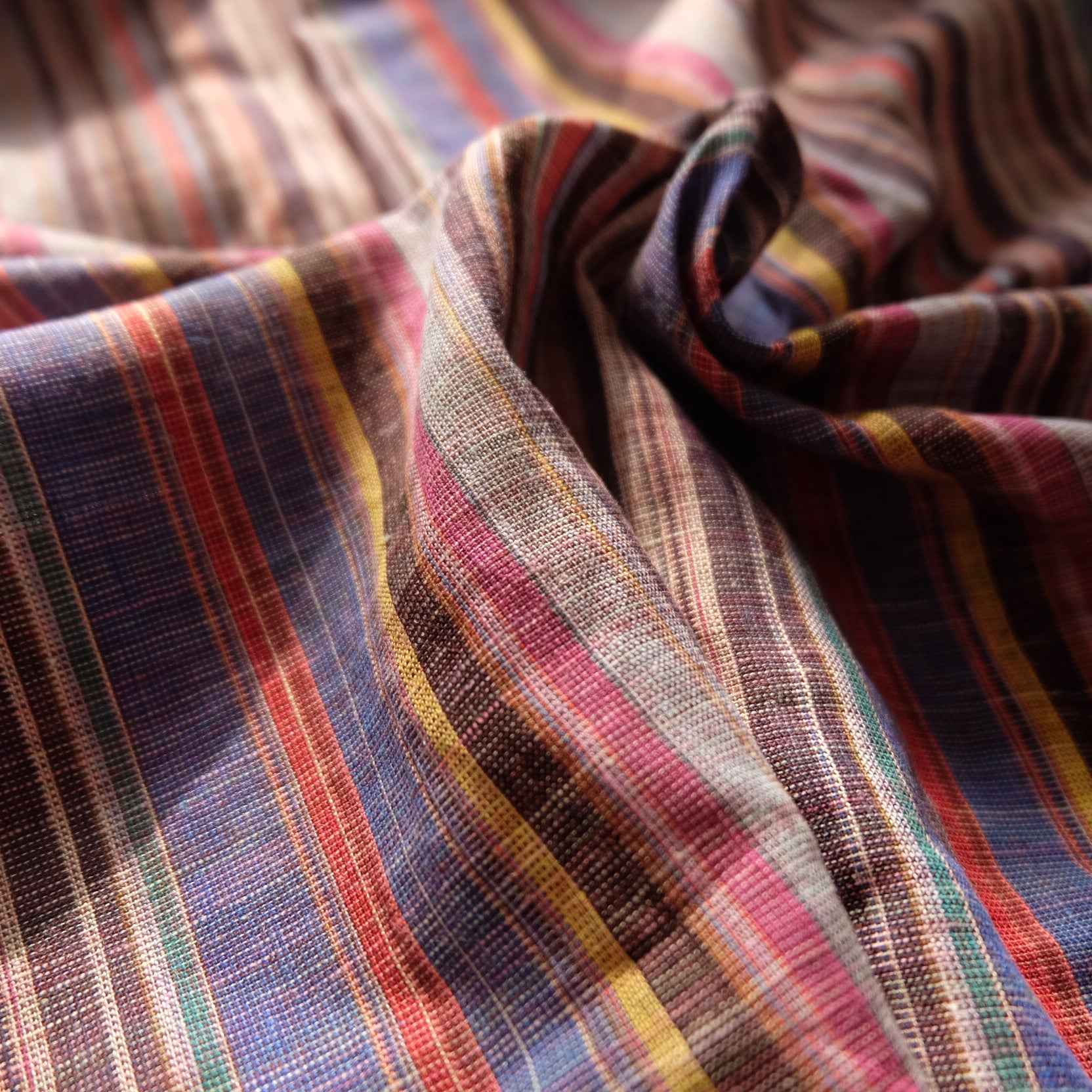 Vintage TV Stripe Cotton Linen — 2.2 yd