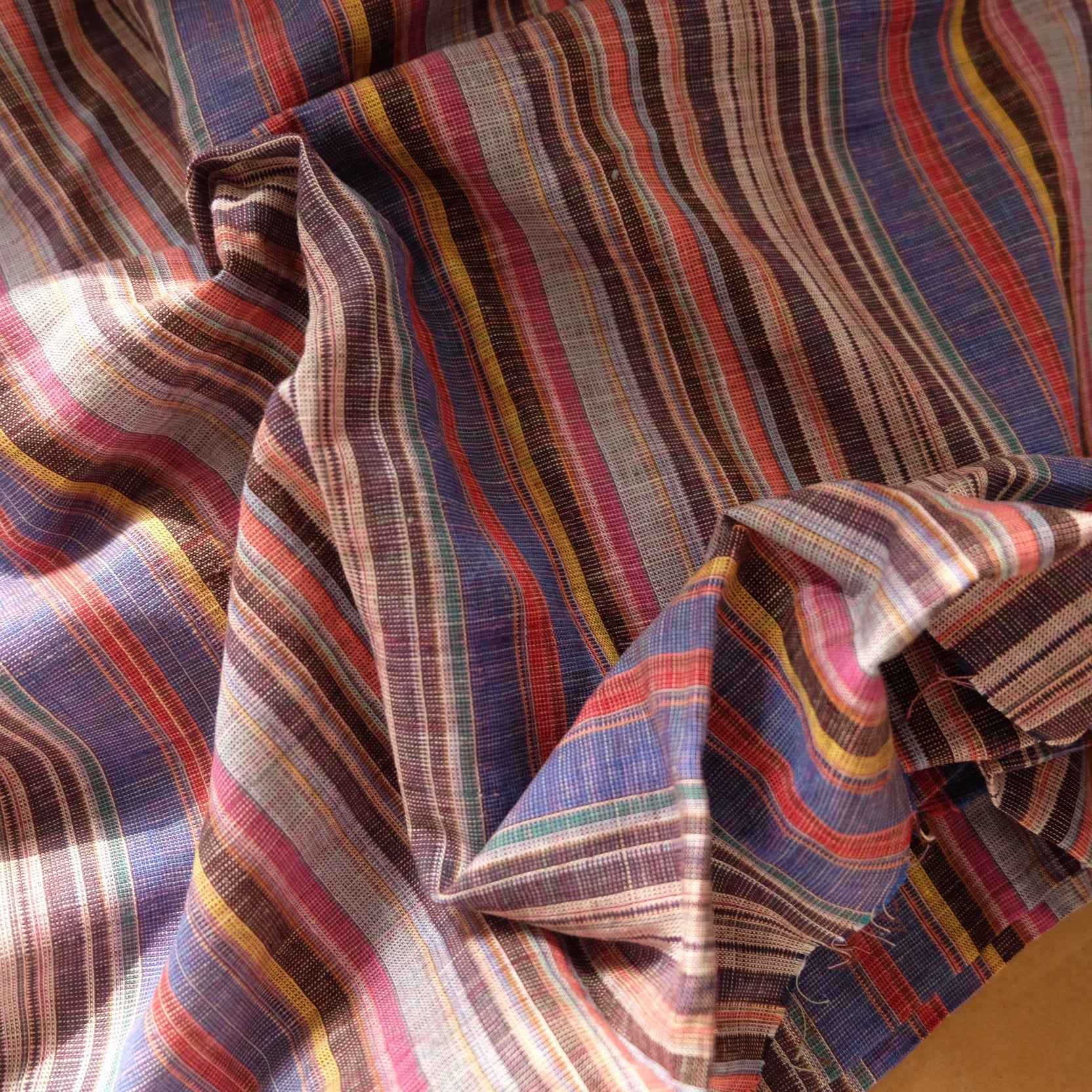 Vintage TV Stripe Cotton Linen — 2.2 yd